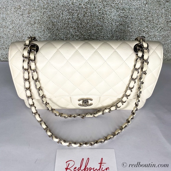 🎈SOLD White Classic Flap Chain shoulder Bag - Picture 2 of 8
